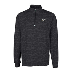 Philadelphia Eagles Cutter & Buck Traverse Camo Print Stretch Quarter-Zip Pullover - Black Pullover