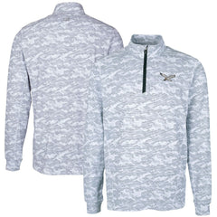 Philadelphia Eagles Cutter & Buck Traverse Camo Print Stretch Quarter-Zip Pullover - Charcoal Pullover