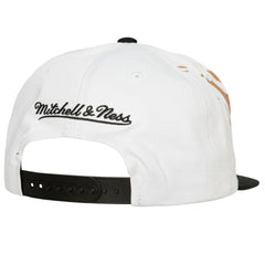 Philadelphia 76ers Hot Fire Snapback Hat White - Mitchell & Ness