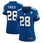 Marshall Faulk Indianapolis Colts Women's Indiana Nights Alternate Game Jersey - Royal Jerseys