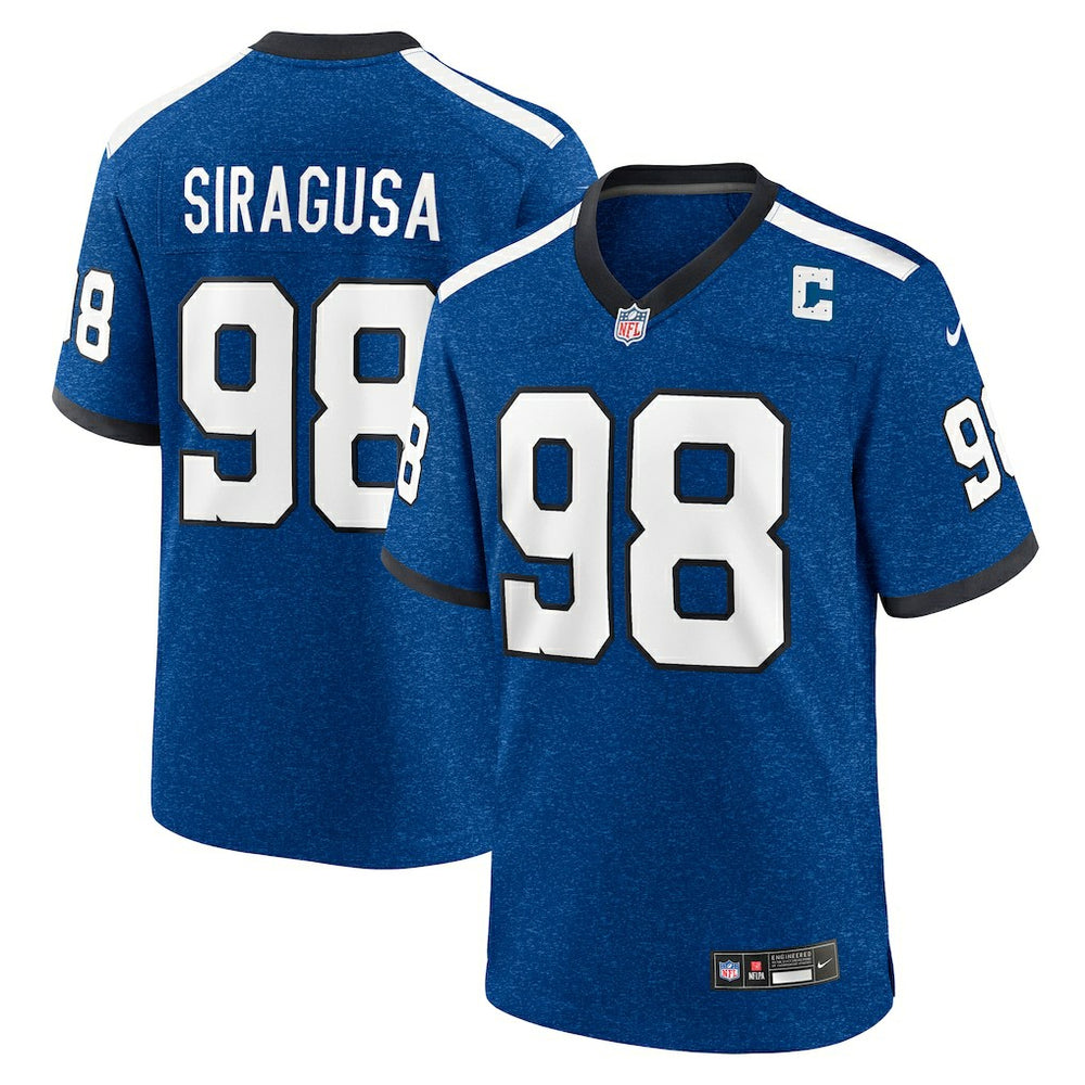 Tony Siragusa Indianapolis Colts Retired Player Alternate Game Jersey - Blue Jerseys