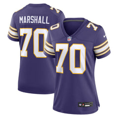 Jim Marshall Minnesota Vikings Women's Classic Retired Player Jersey - Purple Jerseys