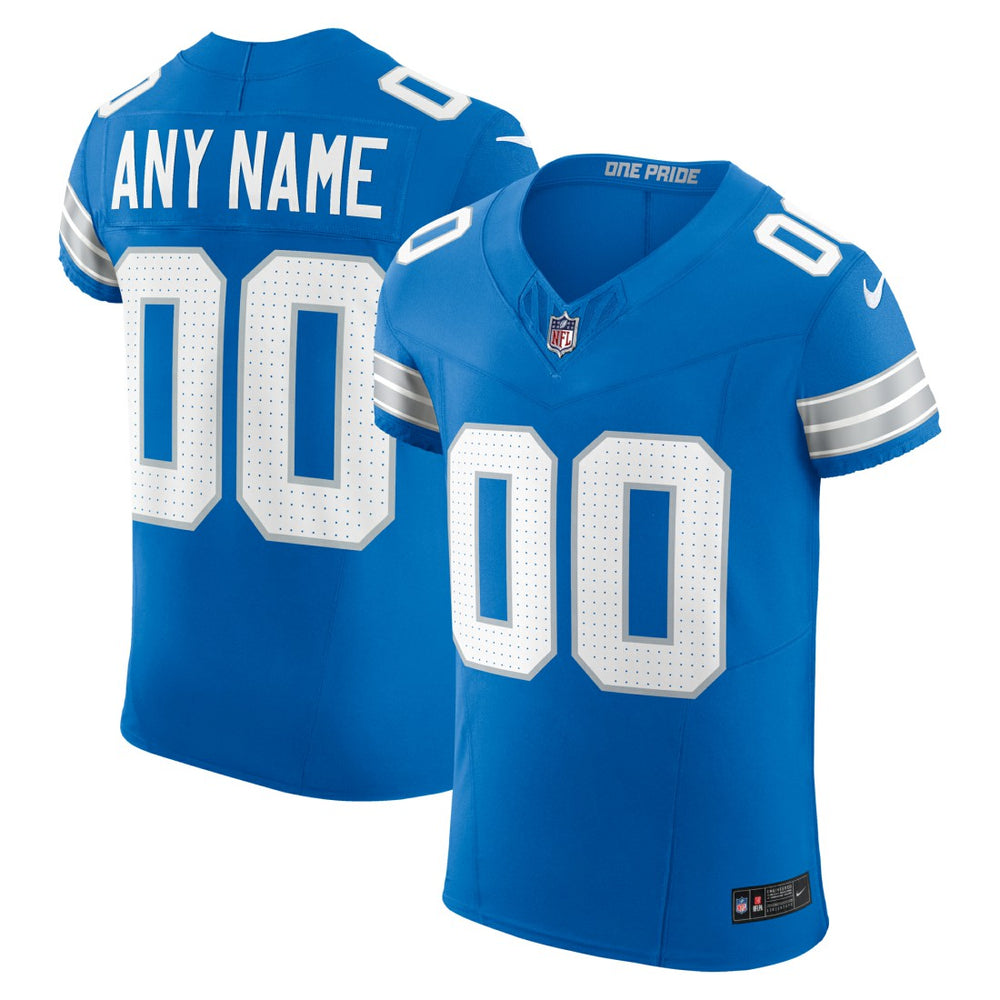 Detroit Lions Team Vapor F.U.S.E. Elite Custom Jersey - Blue Jerseys