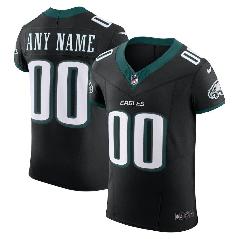 Philadelphia Eagles Alternate Vapor F.U.S.E. Elite Custom Jersey - Black Jerseys