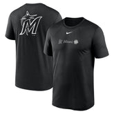 Miami Marlins Nike Fashion Over Shoulder Logo Legend T-Shirt - Black T-shirts