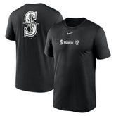 Seattle Mariners Nike Fashion Over Shoulder Logo Legend T-Shirt - Black T-shirts