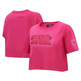 Vegas Golden Knights Pro Standard Women's Triple Pink Cropped Boxy T-Shirt | US 200410512