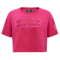 Vegas Golden Knights Pro Standard Women's Triple Pink Cropped Boxy T-Shirt | US 200410512