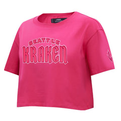 Seattle Kraken Pro Standard Women's Triple Pink Cropped Boxy T-Shirt | US 200410513