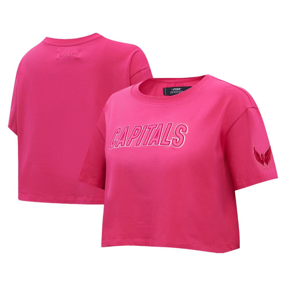 Washington Capitals Pro Standard Women's Triple Pink Cropped Boxy T-Shirt | US 200410514