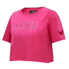 Washington Capitals Pro Standard Women's Triple Pink Cropped Boxy T-Shirt | US 200410514