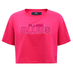 St. Louis Blues Pro Standard Women's Triple Pink Cropped Boxy T-Shirt | US 200410515