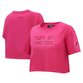 Tampa Bay Lightning Pro Standard Women's Triple Pink Cropped Boxy T-Shirt | US 200410516
