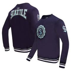 Seattle Kraken Pro Standard Crest Emblem Pullover Sweatshirt - Deep Sea Blue | US 200410537