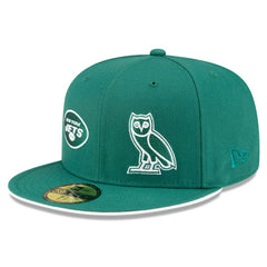 New York Jets New Era OVO x NFL 59FIFTY Fitted Hat - Green Hats