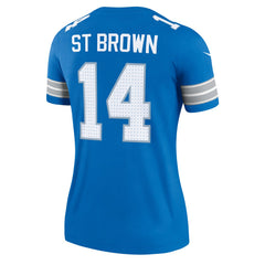 Amon-Ra St. Brown Detroit Lions Women's Legend Player Performance Top - Blue Tops