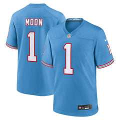 Warren Moon Tennessee Titans Retired Player Alternate Game Jersey - Light Blue Jerseys