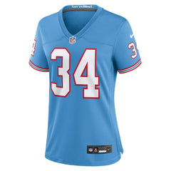 Earl Campbell Tennessee Titans Women's Oilers Throwback Retired Player Game Jersey - Light Blue Jerseys