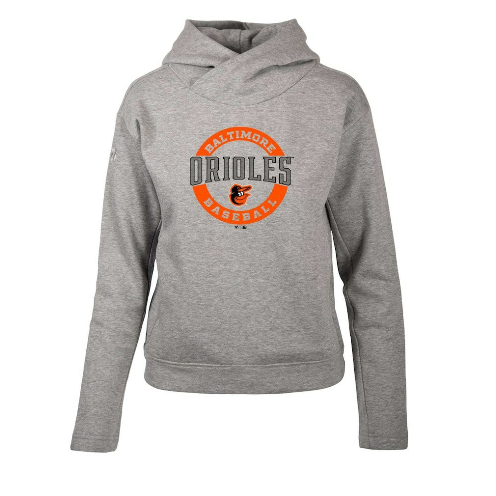 Baltimore Orioles Levelwear Women's Evian Pullover Hoodie - Heather Gray Hoodies