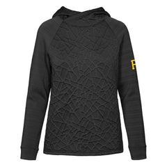 Pittsburgh Pirates Levelwear Women's Kenzie Insignia 2.0 Pullover Hoodie - Black Hoodies