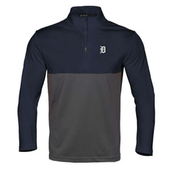 Detroit Tigers Levelwear Pursue Insignia 2.0 Quarter-Zip Pullover Top - Navy/Charcoal Pullover