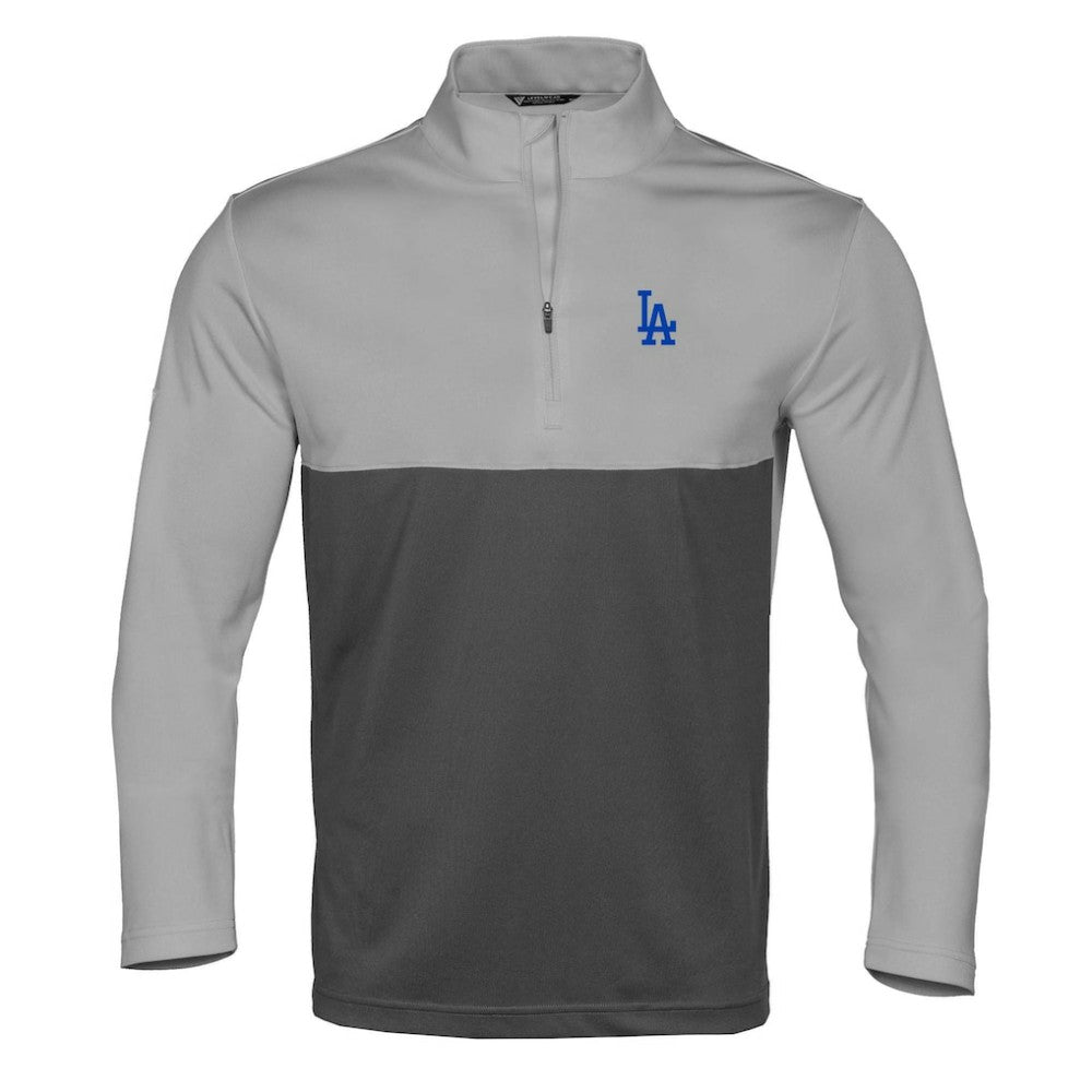 Los Angeles Dodgers Levelwear Pursue Insignia 2.0 Quarter-Zip Pullover Top - Gray/Charcoal Pullover