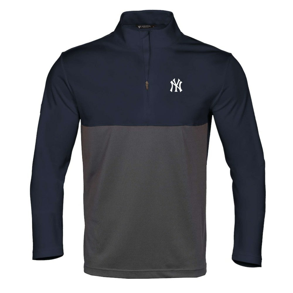 New York Yankees Levelwear Pursue Insignia 2.0 Quarter-Zip Pullover Top - Navy/Charcoal Pullover
