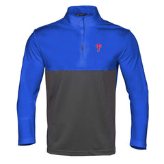 Philadelphia Phillies Levelwear Pursue Insignia 2.0 Quarter-Zip Pullover Top - Royal/Charcoal Pullover