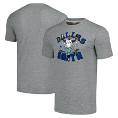 Emmitt Smith Dallas Cowboys Homage Unisex Caricature Retired Player Tri-Blend T-Shirt - Gray T-shirts