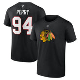 Corey Perry Chicago Blackhawks Fanatics Authentic Stack Name & Number T-Shirt - Black | US 200421437