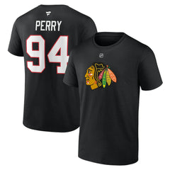 Corey Perry Chicago Blackhawks Fanatics Authentic Stack Name & Number T-Shirt - Black | US 200421437