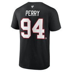 Corey Perry Chicago Blackhawks Fanatics Authentic Stack Name & Number T-Shirt - Black | US 200421437