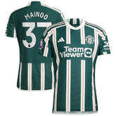 Kobbie Mainoo Manchester United 2023/24 Away Player Jersey Green - Adidas sale