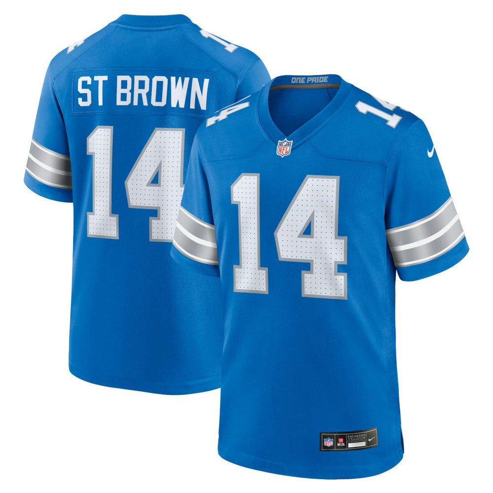 Amon-Ra St. Brown Detroit Lions Game Jersey - Blue Jerseys