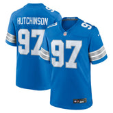 Aidan Hutchinson Detroit Lions Game Jersey - Blue Jerseys
