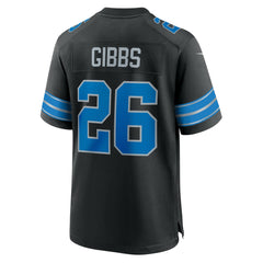 Jahmyr Gibbs Detroit Lions 2nd Alternate Game Jersey - Black Jerseys