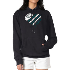 Philadelphia Eagles G-III 4Her by Carl Banks Women's Heart Graphic Fleece Pullover Hoodie - Black Hoodies