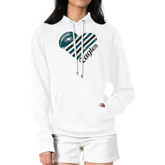 Philadelphia Eagles G-III 4Her by Carl Banks Women's Heart Graphic Fleece Pullover Hoodie - White Hoodies