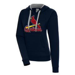 St. Louis Cardinals Antigua Women's Victory Pullover Hoodie - Navy Hoodies