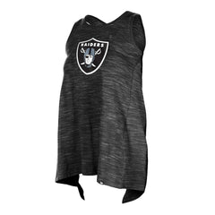 Las Vegas Raiders New Era Women's Plus Size Space Dye Active Tank Top - Black Tops