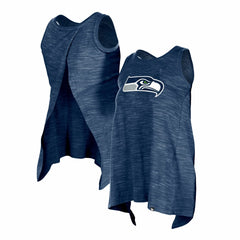Seattle Seahawks New Era Women's Plus Size Space Dye Active Tank Top - College Navy Tops