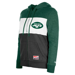 New York Jets New Era Women's Color-Block Full-Zip Hoodie - Green Hoodies