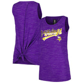 Minnesota Vikings New Era Women's Space Dye Active Tank Top - Purple Tops