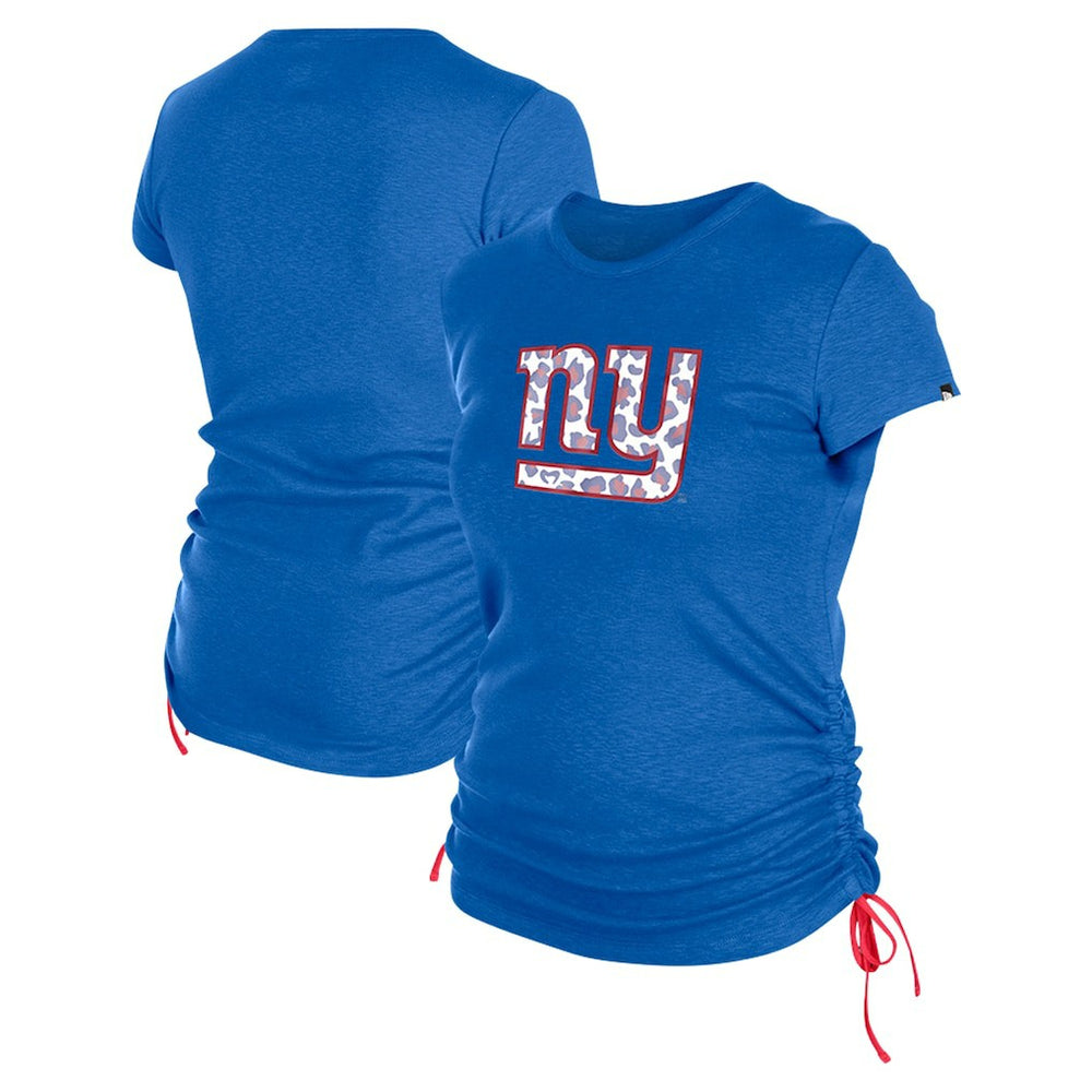 New York Giants New Era Women's Ruched Side T-Shirt - Royal T-shirts