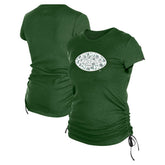 New York Jets New Era Women's Ruched Side T-Shirt - Green T-shirts
