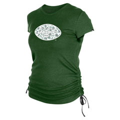 New York Jets New Era Women's Ruched Side T-Shirt - Green T-shirts