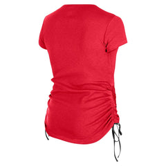 San Francisco 49ers New Era Women's Ruched Side T-Shirt - Red T-shirts