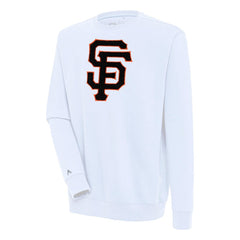 San Francisco Giants Antigua Victory Crewneck Chenille Pullover Sweatshirt - White Pullover