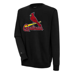 St. Louis Cardinals Antigua Victory Crewneck Chenille Pullover Sweatshirt - Black Pullover