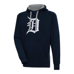 Detroit Tigers Antigua Victory Chenille Pullover Hoodie - Navy Hoodies
